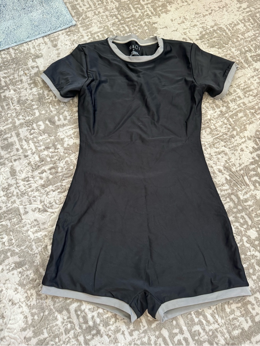 Maoi Swim Juju Onesie in Black Lava